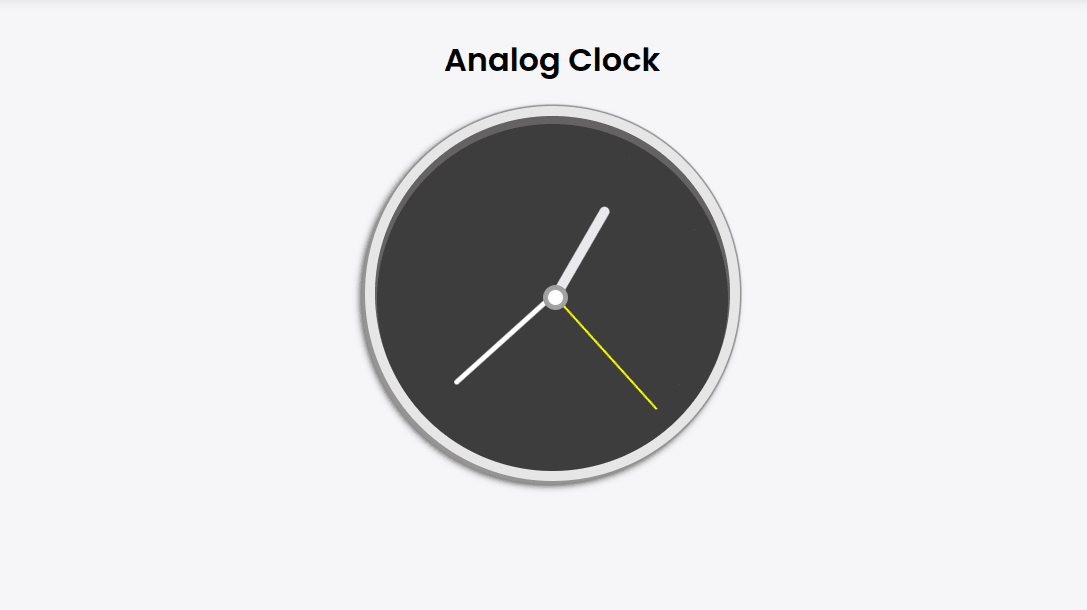 How to create an Analog clock using React
