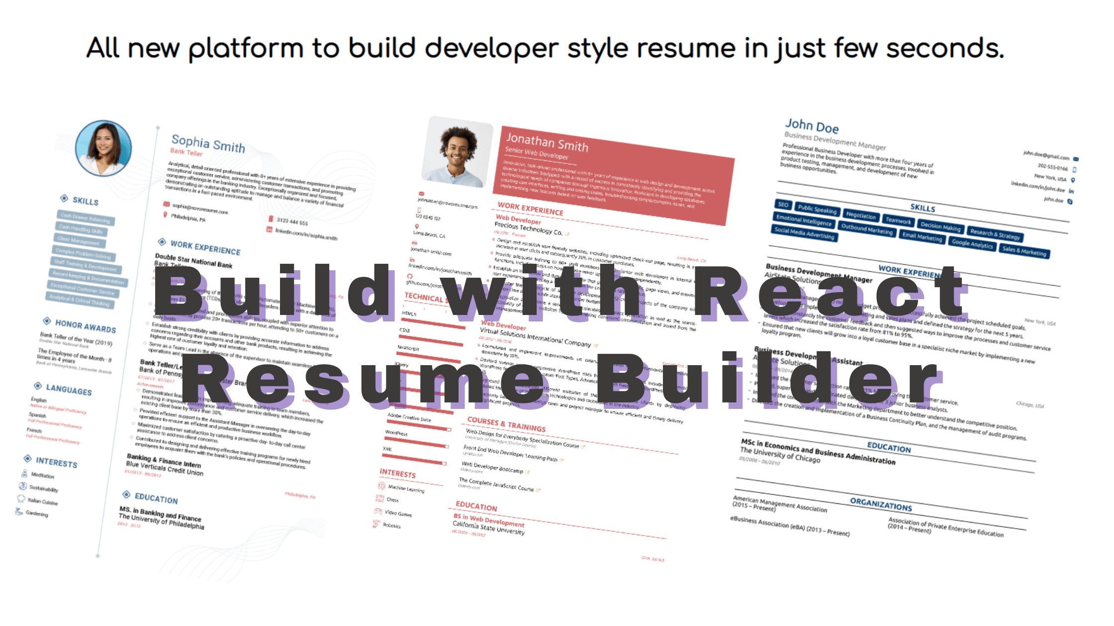 React Resume Builder with React and Nhost